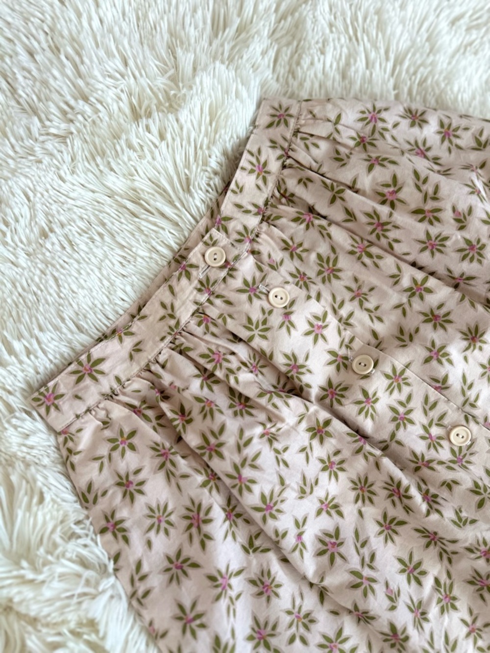 Components by Susan Bristol Button Down Floral Cotton Maxi Skirt - Sz 4